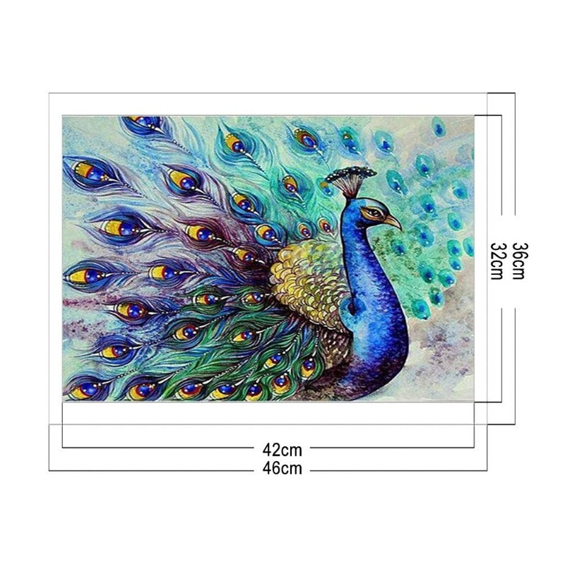11CT Stamped Cross Stitch Peacock(36*46CM)