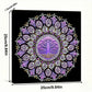 DIY Pearl Painting With Frame - Handmade Self-Adhesive Pearls - Purple Tree Mandala (25*25cm)
