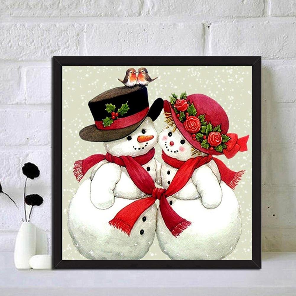 Diamond Painting - Full Round - Snow Man B