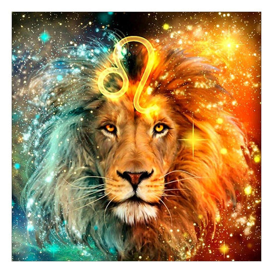 5D Diy Diamond Painting Kit Full Round Beads Leo