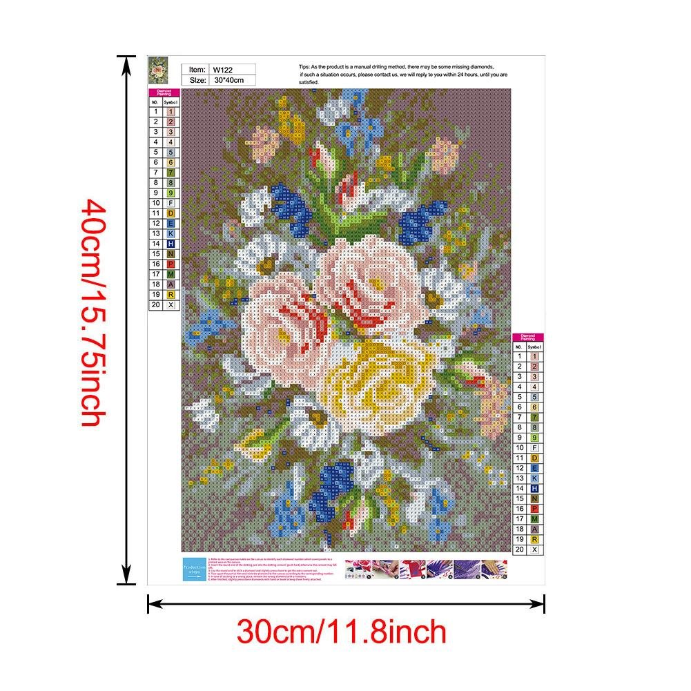 Diamond Painting - Full Round - Flowers M