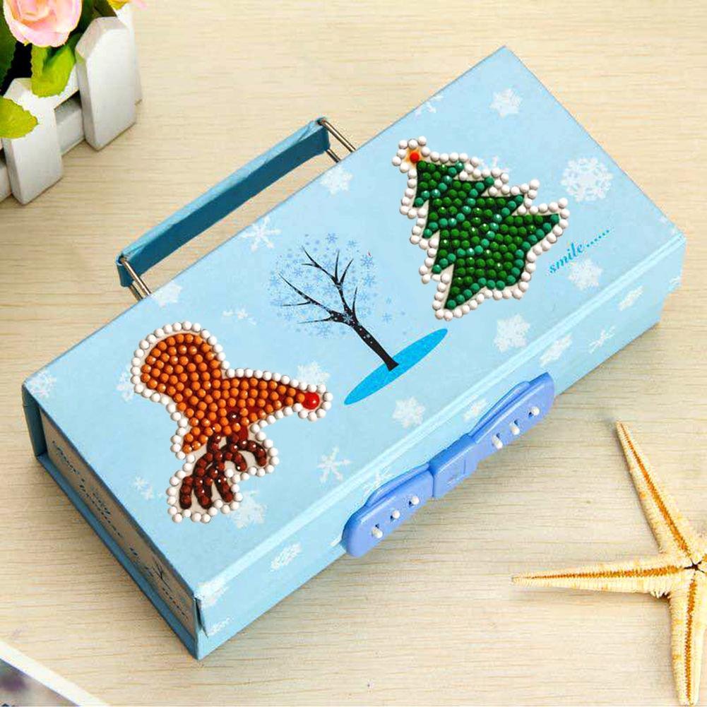 DIY Full Drill Round Diamond Painting Puzzle Stickers Christmas Decor Gifts