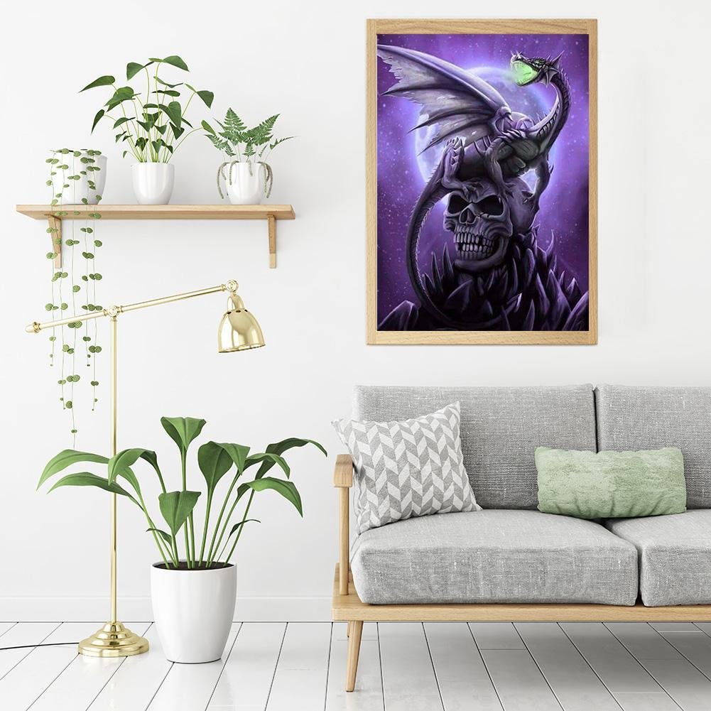 Diamond Painting - Full Round - Skull Dragon