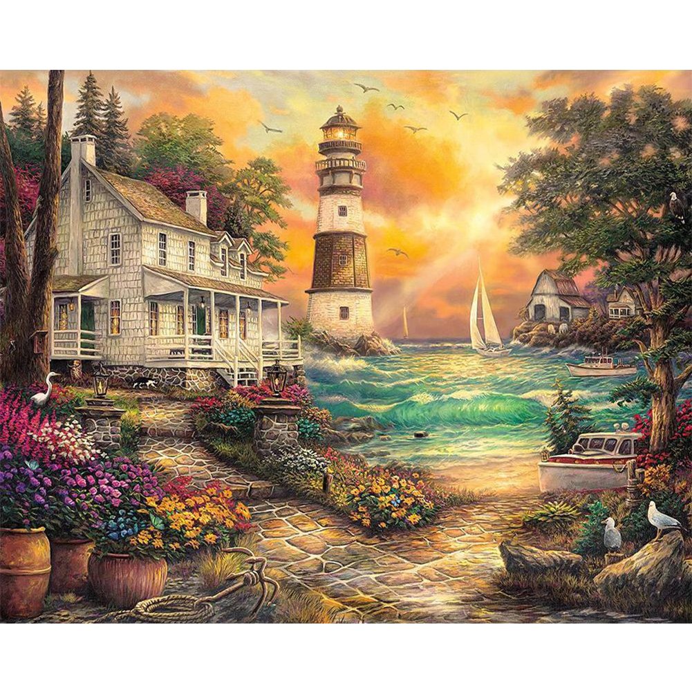 11ct Stamped Cross Stitch Lighthouse (40*50cm)