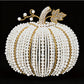 DIY Pearl Painting With Frame - Handmade Self-Adhesive Pearls - Pumpkin (25*25cm)