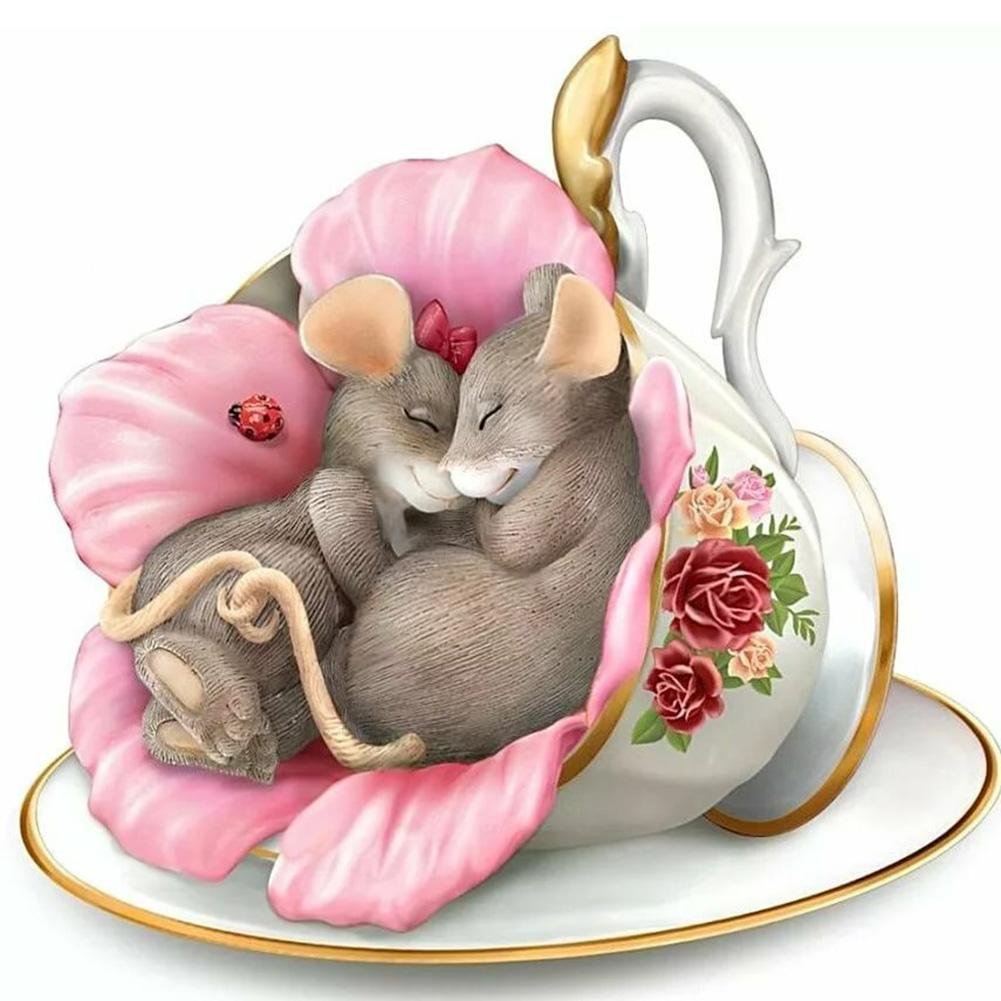Diamond Painting - Full Round - Cup Rats