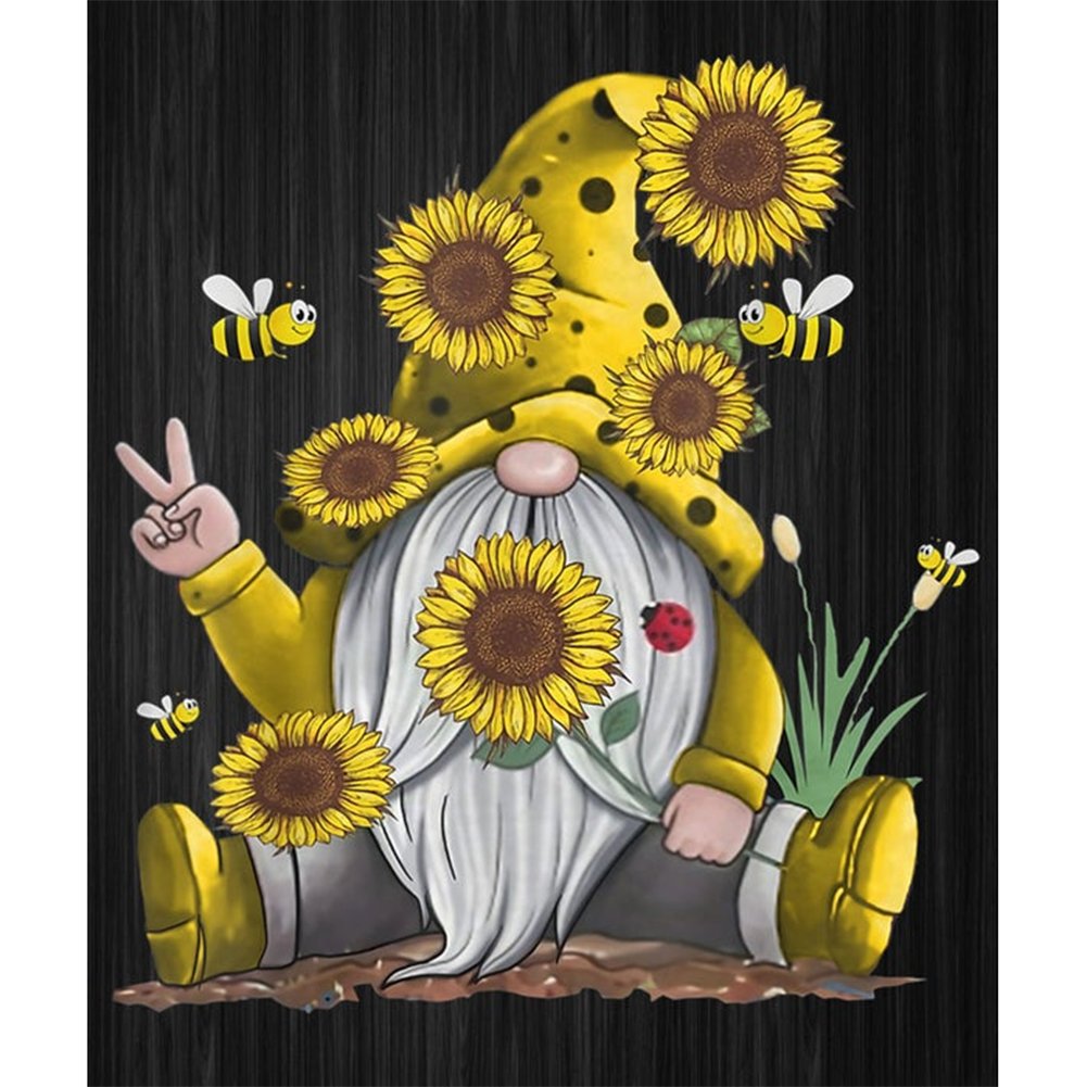 Christmas 5D Diamond Painting Kit Full Round Drill Faceless Gnome