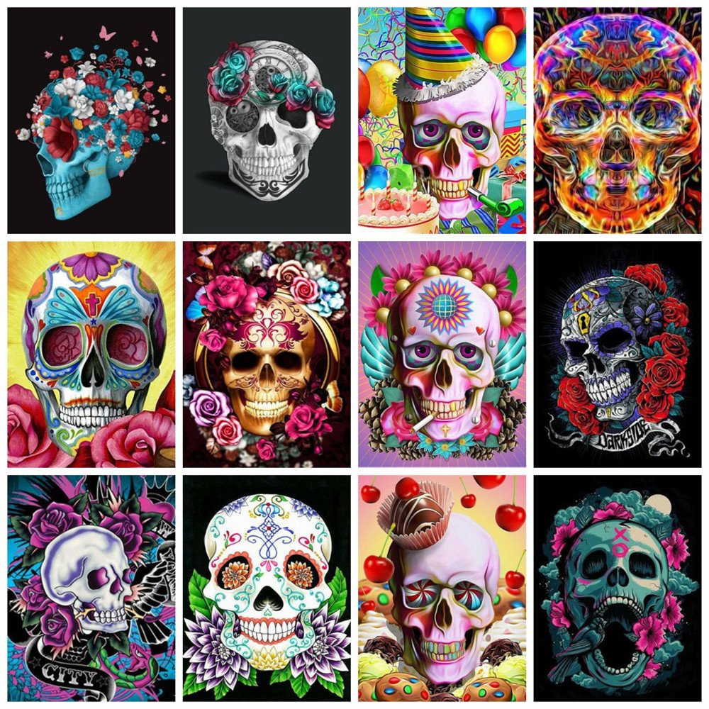 Diamond Paintings Art Full Drill Skull Head