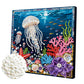 DIY Pearl Painting With Frame - Handmade Self-Adhesive Pearls - Jellyfish (25*25cm)