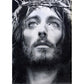 5D Diy Diamond Painting Kit Full Round Beads Jesus Black And White