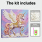 DIY Pearl Painting With Frame - Handmade Self-Adhesive Pearls - Unicorn (25*25cm) B
