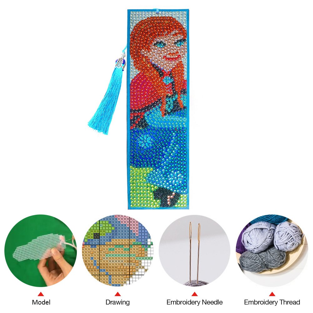 DIY Diamond Painting Bookmark with Tassel Anna