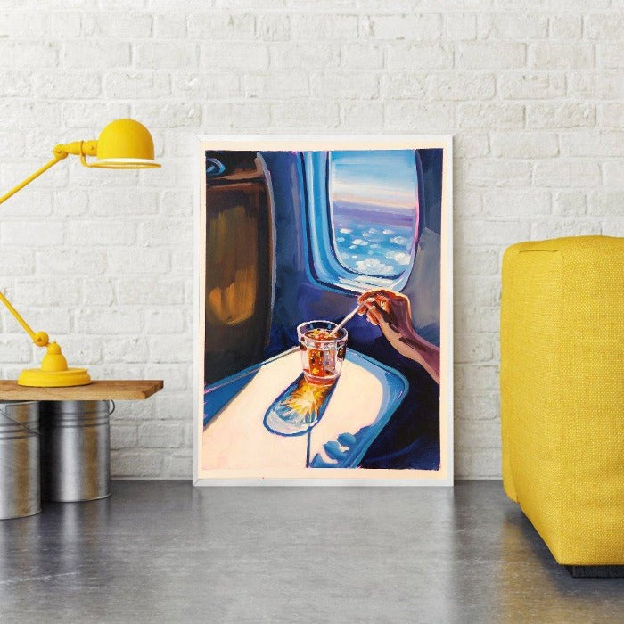 Paint By Numbers Kit DIY Beverage Time Hand Painted Canvas Oil Art Picture