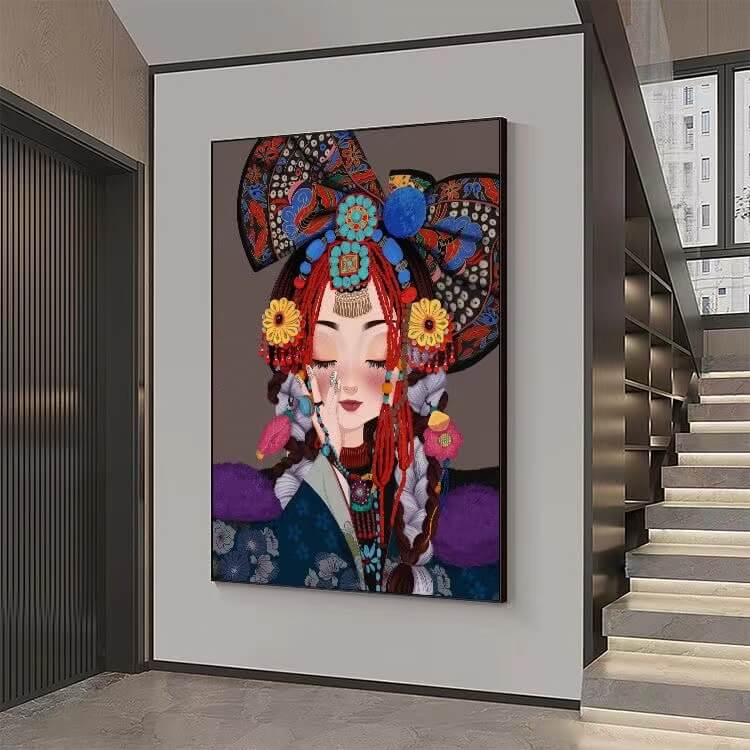 5d diamond painting kit tibetan girl