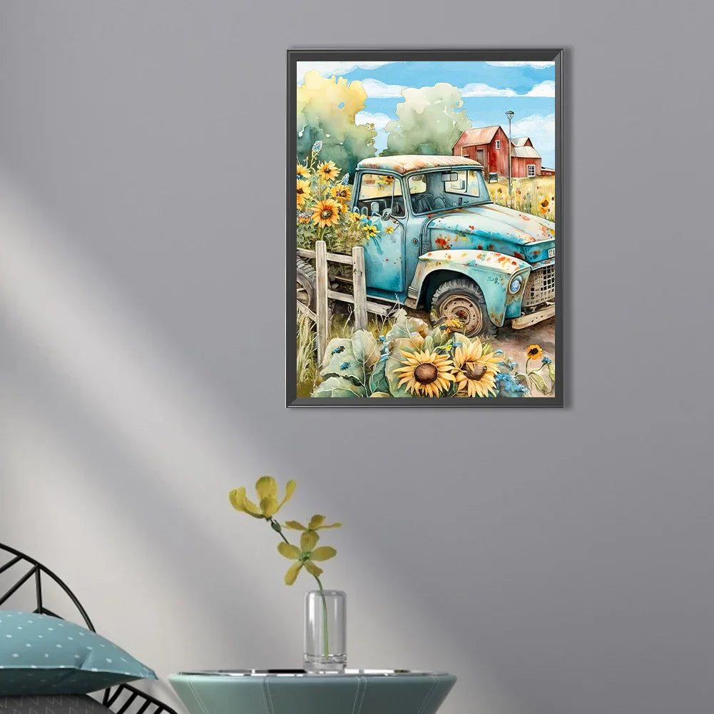 5d diamond painting tractor
