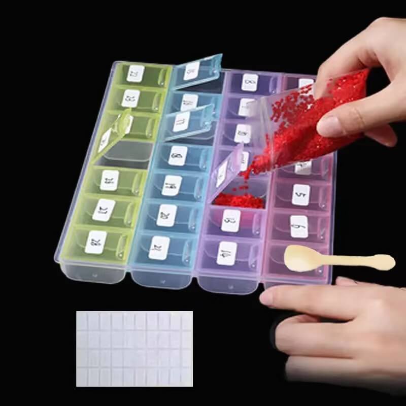 14/21/28/35 Grids Diy Diamond Painting Rhinestone Storage Cases