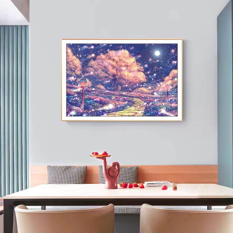 5d diy dreamlike cherry tree diamond painting kit