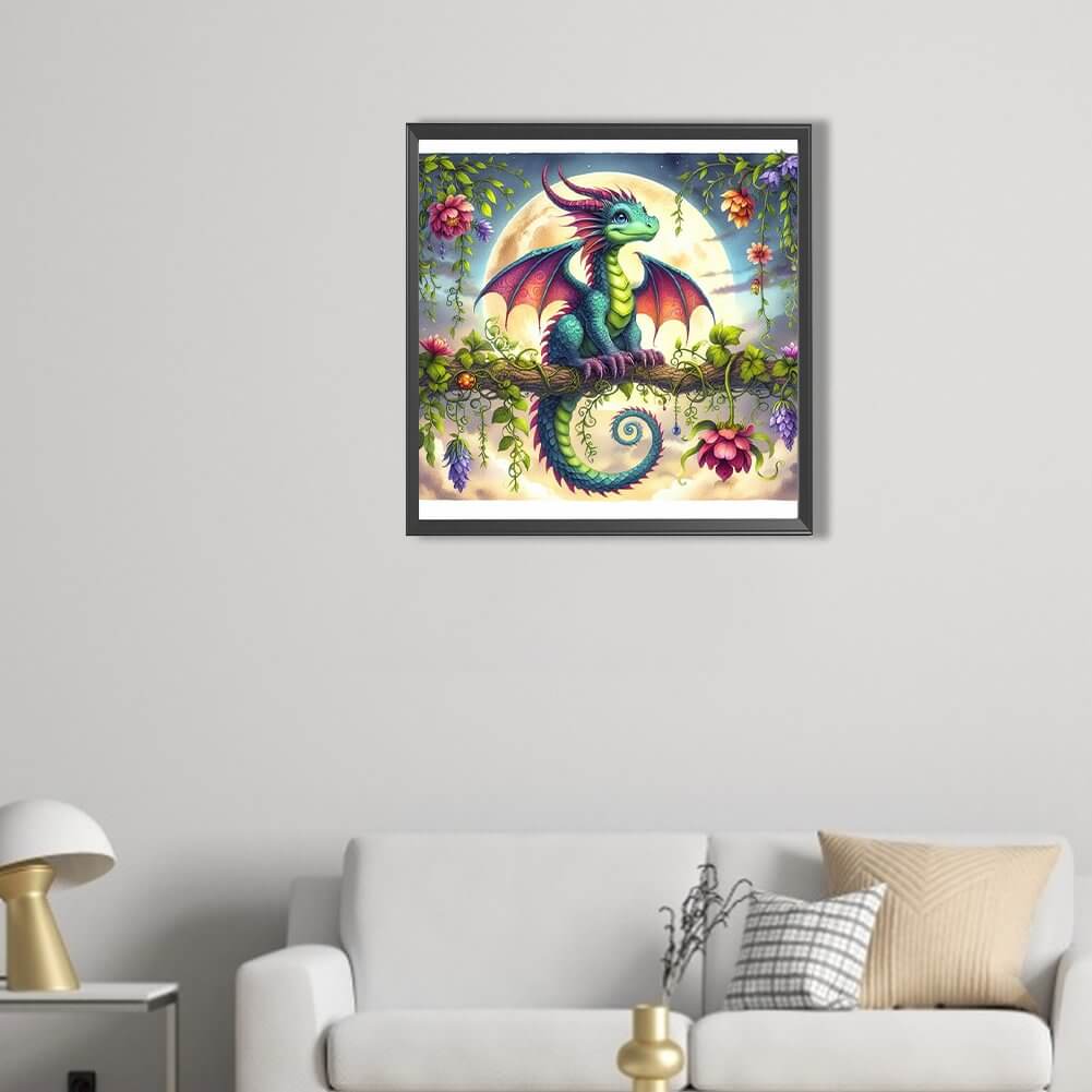 5d dragon on branch diamond painting kit