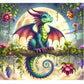 5d dragon on branch diamond painting