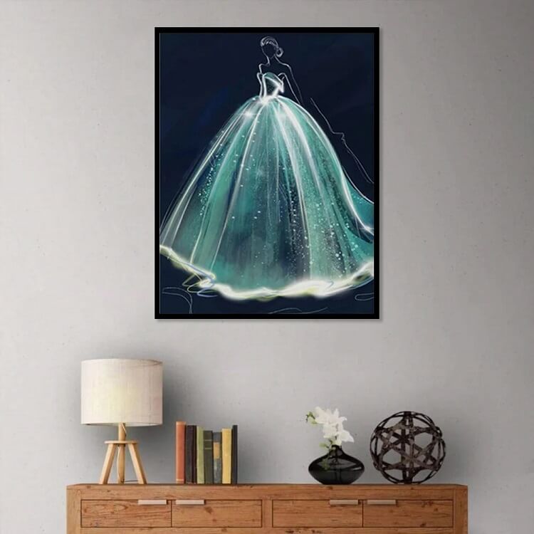 5d full drill diamond painting princess dress kit
