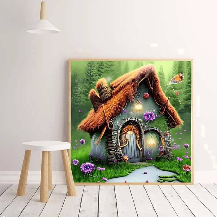 Diamond Painting - Full Round / Square - Straw Hut