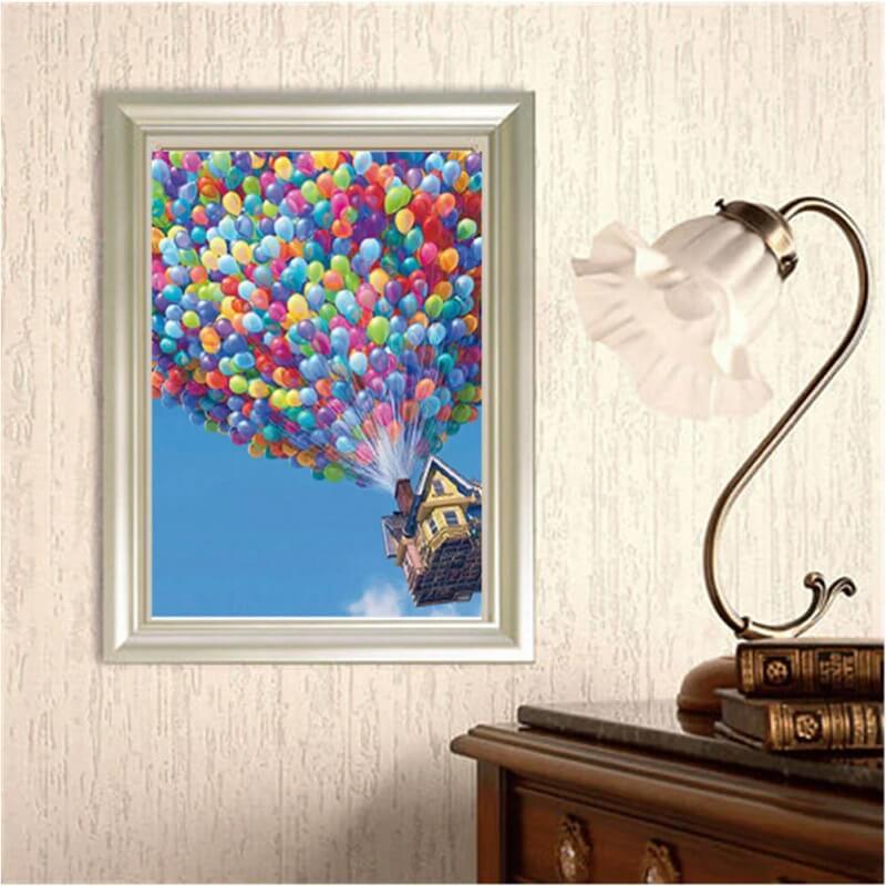 5d full drill diamond painting up balloon house