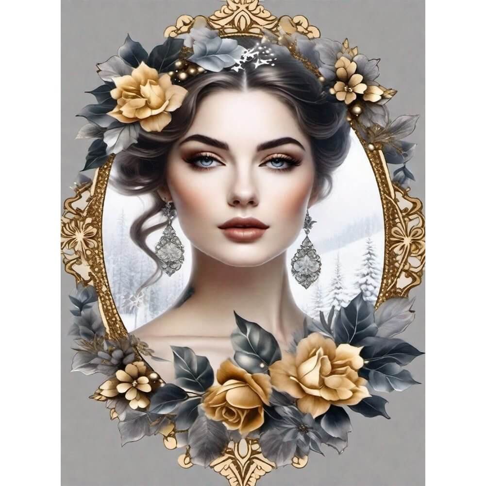 5D DIY Diamond Painting Kit - Full Round / Square - Noble Woman H