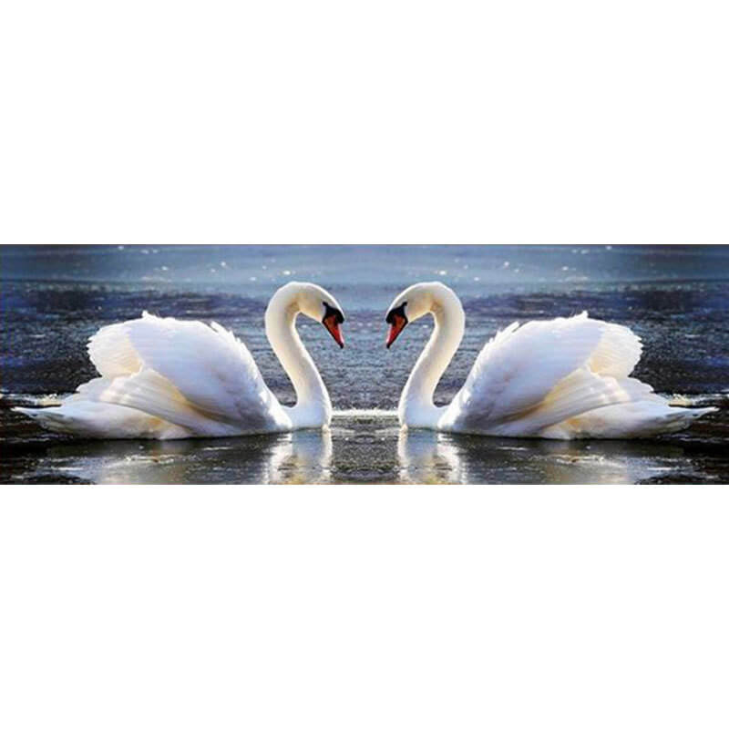 5d part ab drill diamond painting kit swan couple
