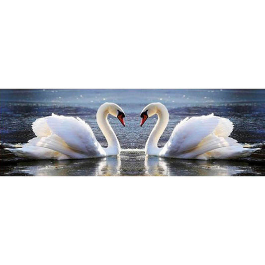 5d part ab drill diamond painting kit swan couple