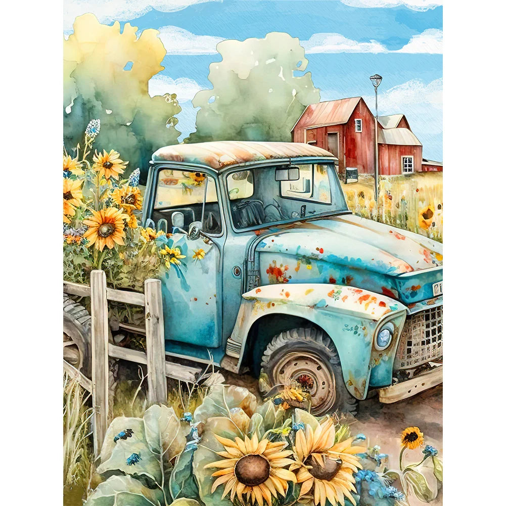 5d tractor diamond painting