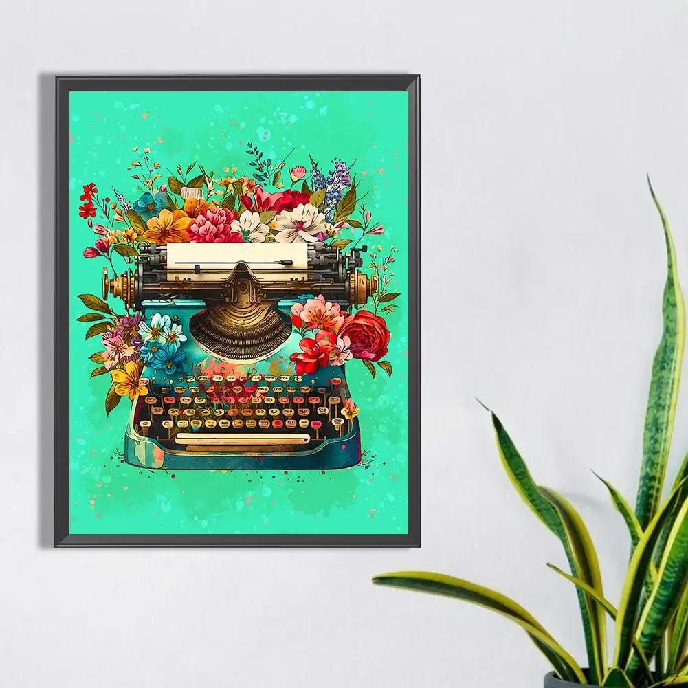 Typewriter Clip Art Diamond art kit
