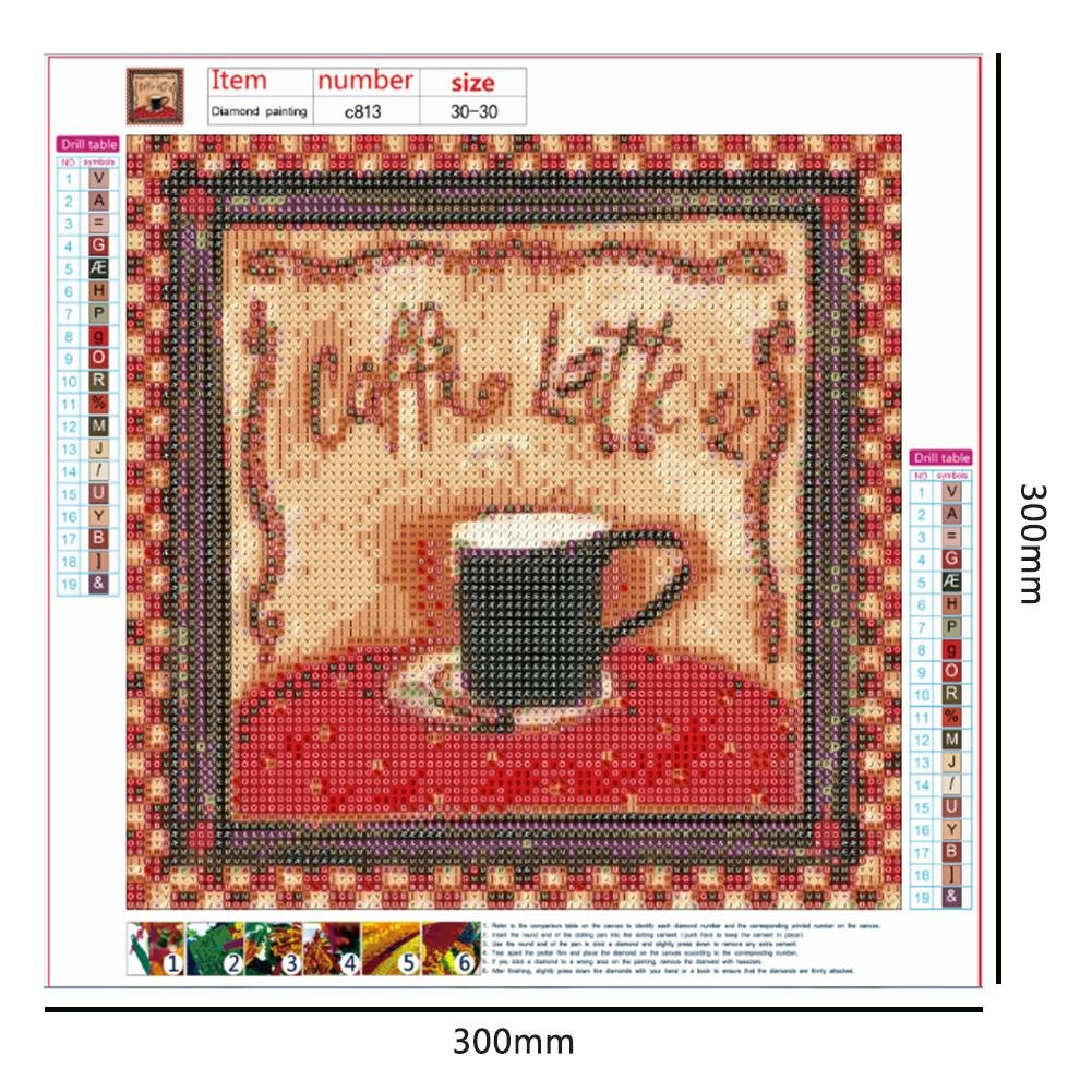 Diamond Painting - Full Round - Coffee A