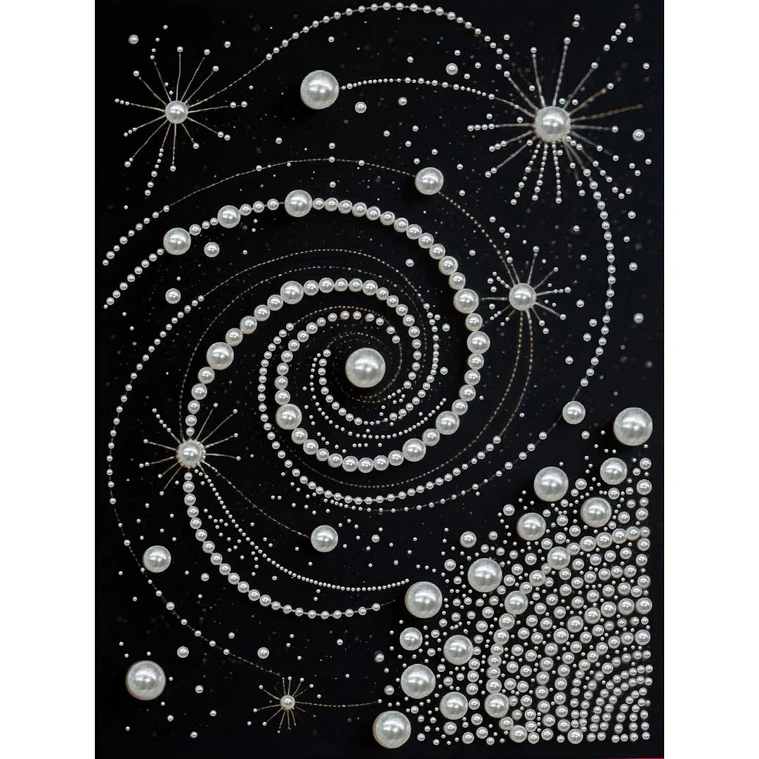 DIY Pearl Painting With Frame - Handmade Self-Adhesive Pearls - Starry Sky (30*40cm)