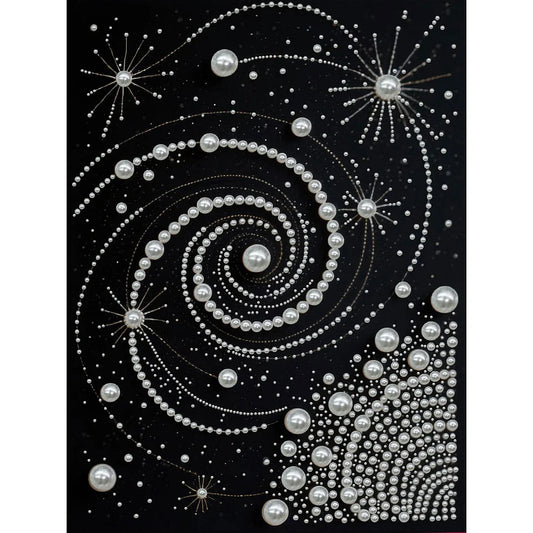 DIY Pearl Painting With Frame - Handmade Self-Adhesive Pearls - Starry Sky (30*40cm)
