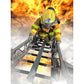 5D Diy Diamond Painting Kit Full Round Beads Firefighters Fighting