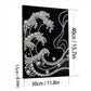 DIY Pearl Painting With Frame - Handmade Self-Adhesive Pearls - Waves (30*40cm) E
