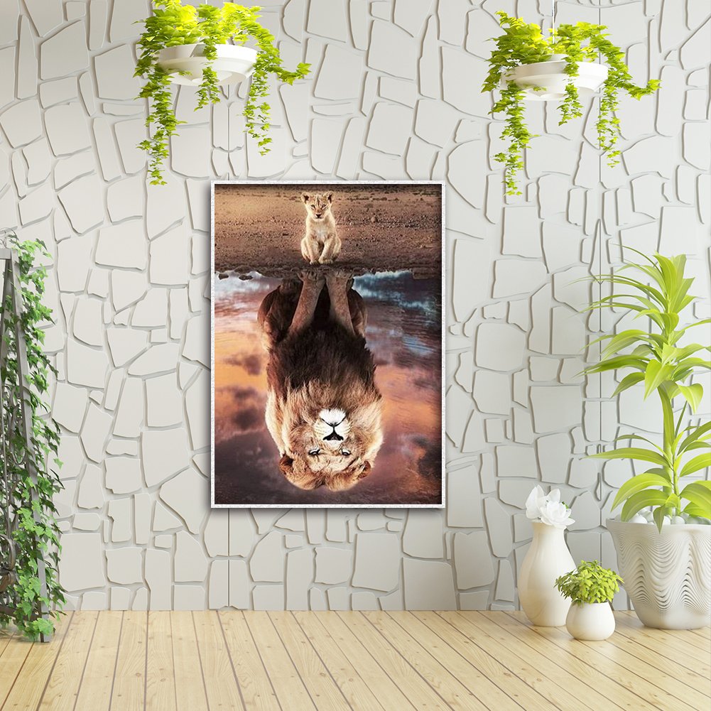Diamond Painting - Full Round - Inverted Lion