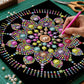 DIY Pearl Painting With Frame - Handmade Self-Adhesive Pearls - Color Bloom Mandala (25*25cm)