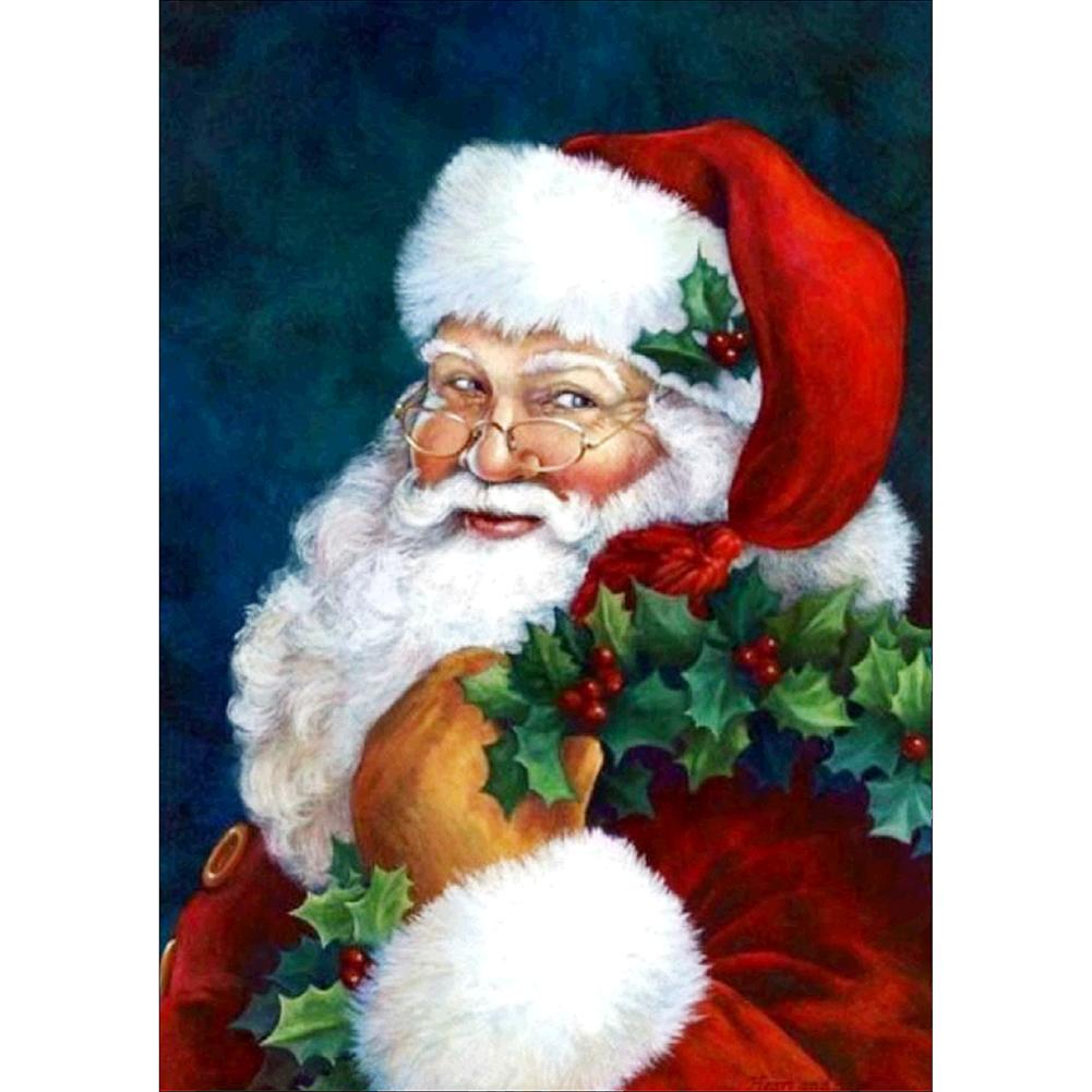5D Diy Diamond Painting Kit Full Round Beads Santa Claus