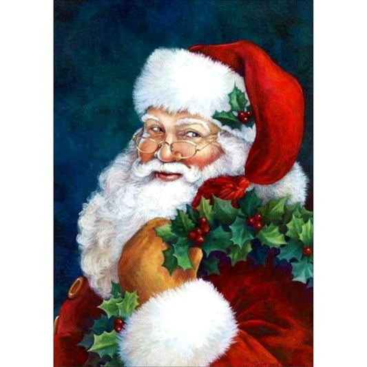5D Diy Diamond Painting Kit Full Round Beads Santa Claus