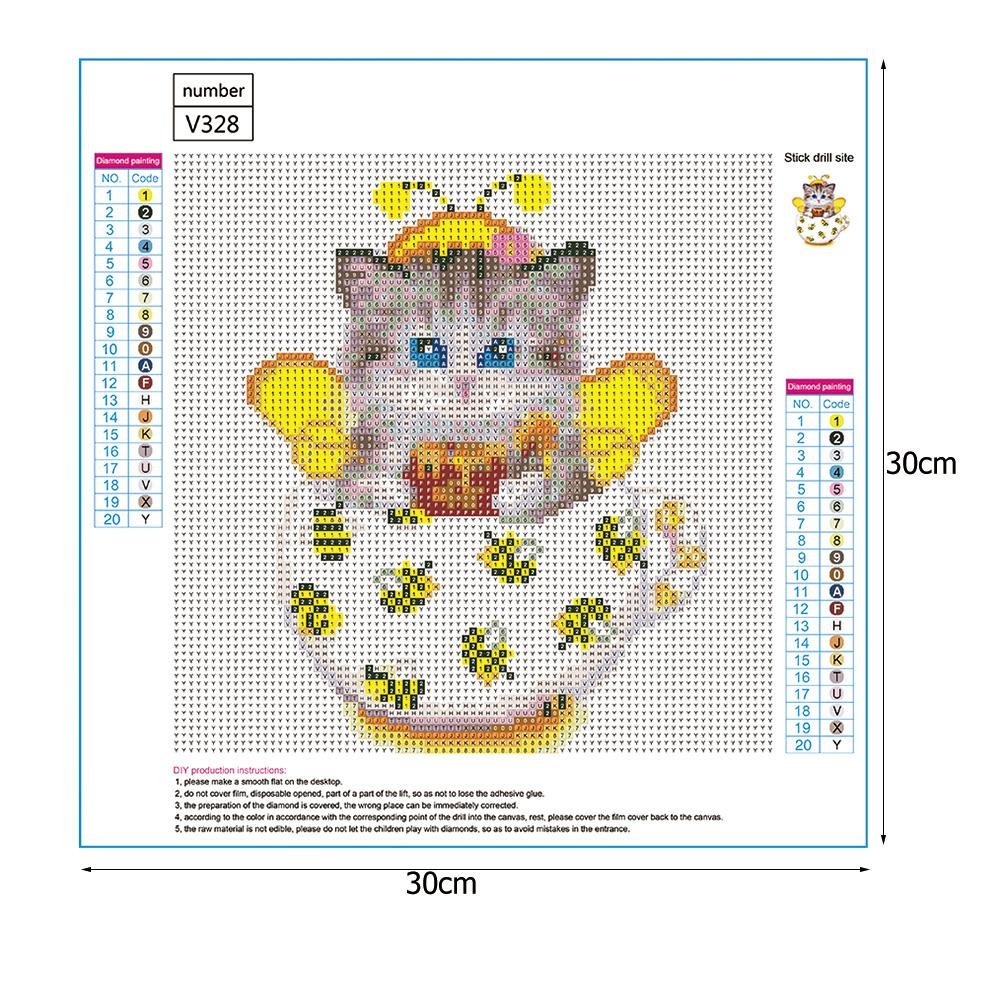 Diamond Painting - Full Round - Cup Cat A