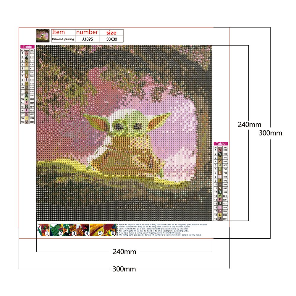 Diamond Painting - Full Round - Yoda A