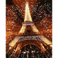 Hand Painted Drawing Acrylic Canvas Iron Tower Modern Wall Art Craft Decor