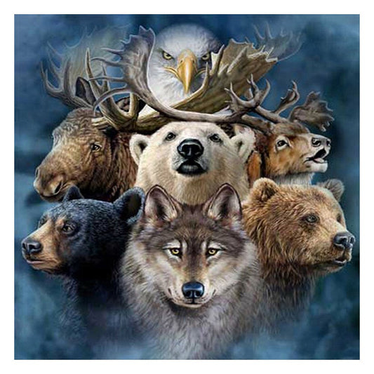 11ct Stamped Cross Stitch Forest Animal (40*40cm)
