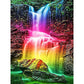 Diamond Mosaic Embroidery Kit Colorful Mountain Waterfall