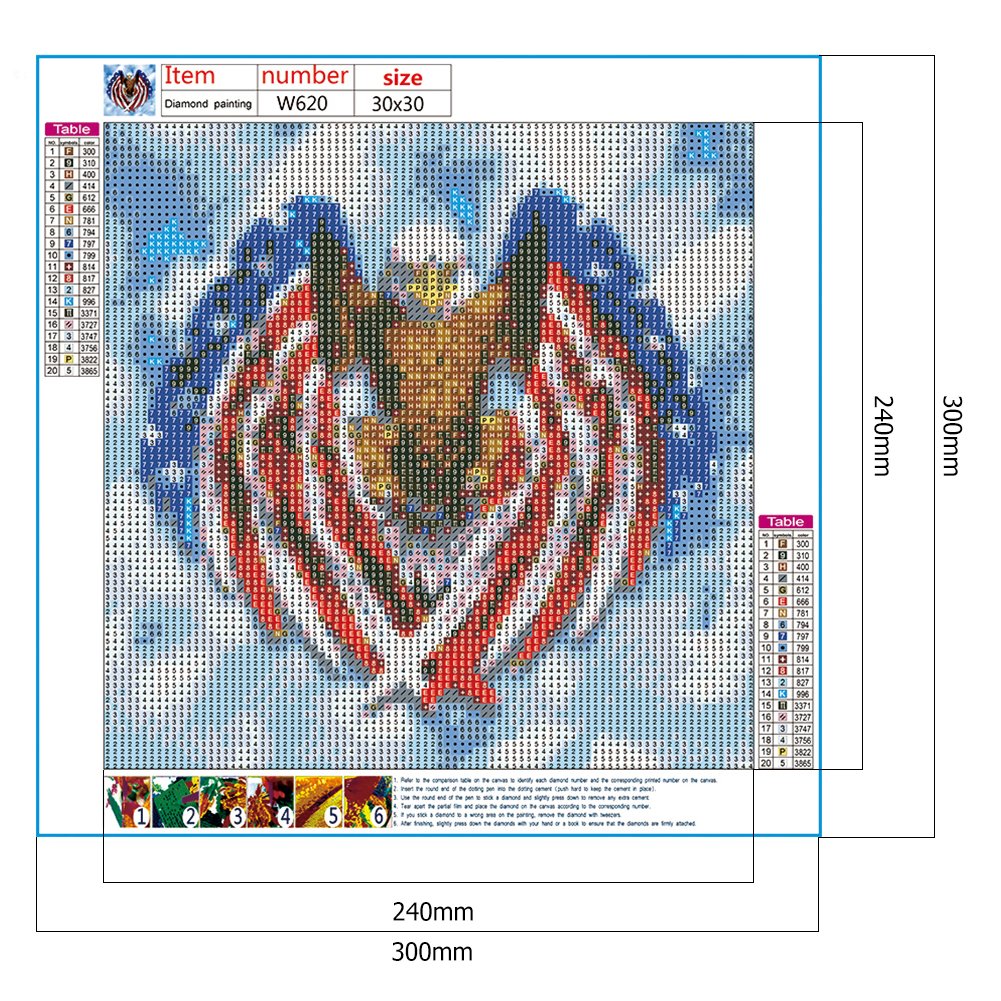 Diamond Painting - Full Round - Flag Eagle A