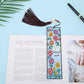 DIY Special Shaped Diamond Painting Color Flower Tassel Leather Bookmark