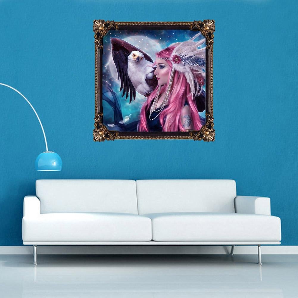 Diamond Painting - Partial Round - Eagle Girl