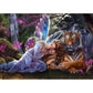 11CT Stamped Cross Stitch Kit Angels&Tiger Quilting Fabric (50*40CM)