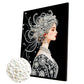DIY Pearl Painting With Frame - Handmade Self-Adhesive Pearls - Ancient Girl (30*40cm)